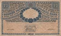 (,) Банкнота Финляндия 1918 год 20 марок    UNC